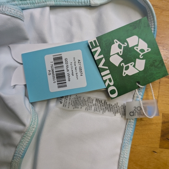 Quintsoul NWT Bikini Mid Rise Retro Bottoms/Crossback Lace Up Bustier Top Size S - Picture 8 of 13